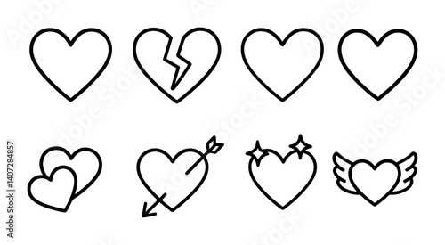outline vector icons of phone health tracking: steps, heart rate, sleep tracker, water intake, workout log, calories burned, distance, fitness app. No text. The icons should be clean. isolated