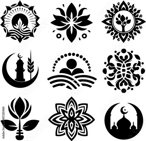 sketch vector illustration silhouette design ornament decoration icon logo symbol mascot religious and cultural religion ethnic modern  