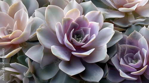 echeveria lola succulent macro seamless tile rosettes pastel pink lavender green