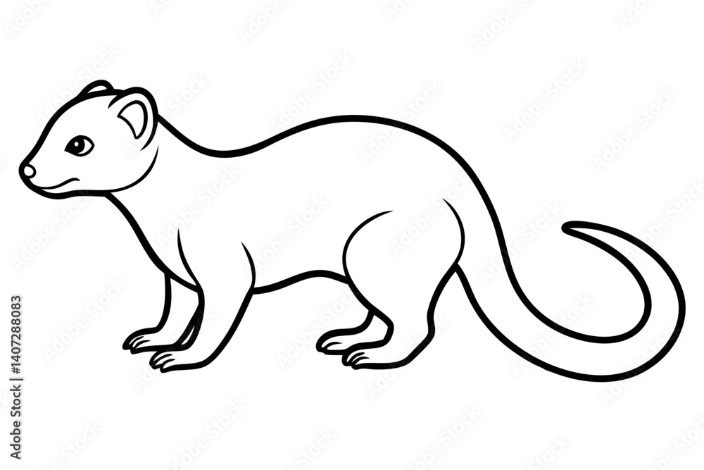 Mongoose Minimalist Line Art Mongoose Minimalist Line Art