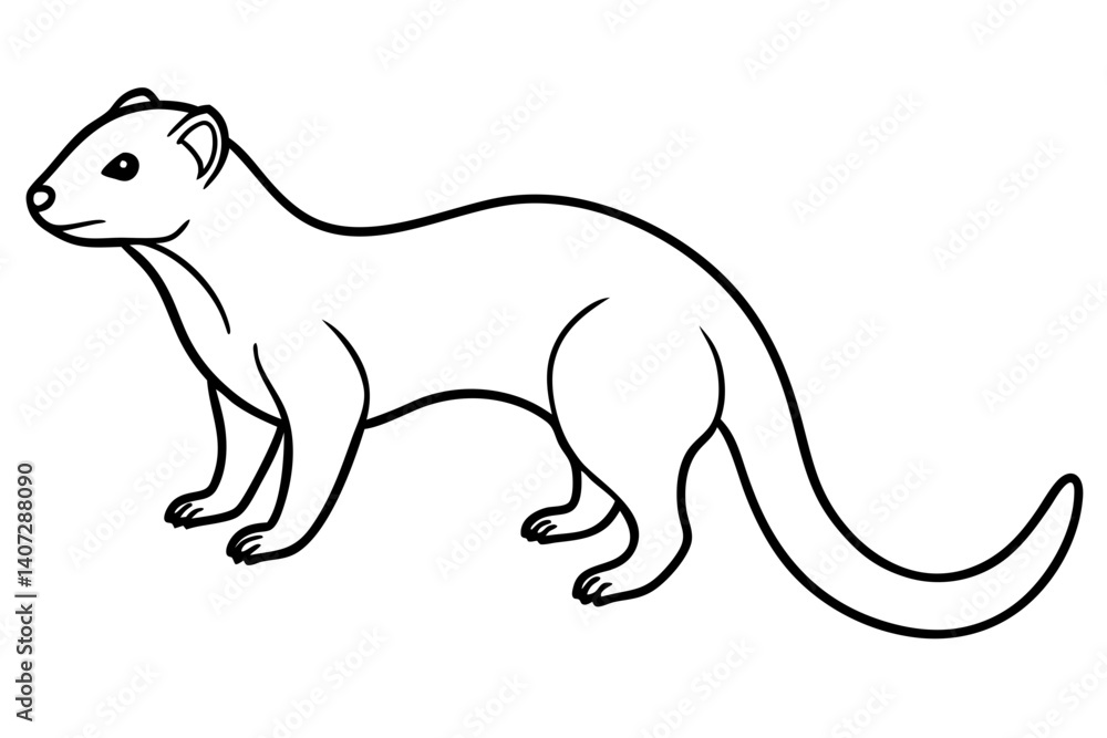 Mongoose Minimalist Line Art Mongoose Minimalist Line Art