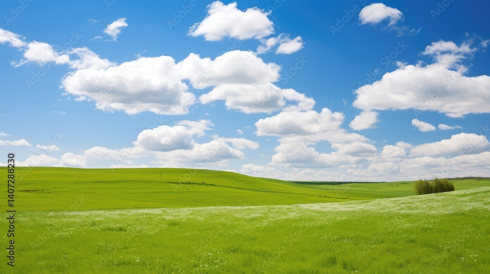 Obraz premium sky white fluffy clouds