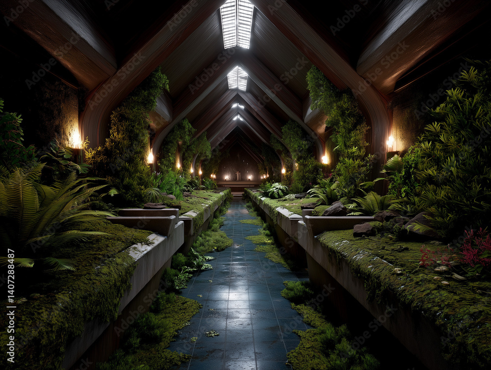 Obraz premium A cathedral-like bunker preserving biodiversity