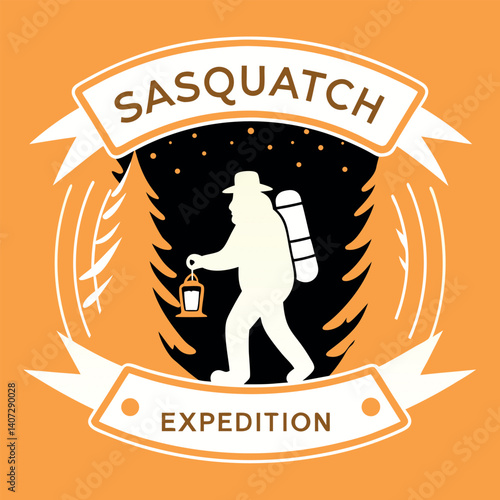 Sasquatch Expedition Retro Style T-Shirt for Bigfoot Believers and Hikers