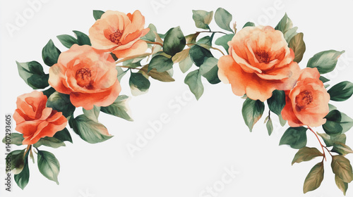 Wallpaper Mural Elegant wedding invitation card background . Minimal hand painted watercolor botanical flowers texture template background. Design for wedding, vip cover, poster, rsvp moderncard.Valentine's Day Torontodigital.ca