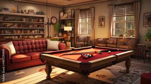 Wallpaper Mural game billard table Torontodigital.ca