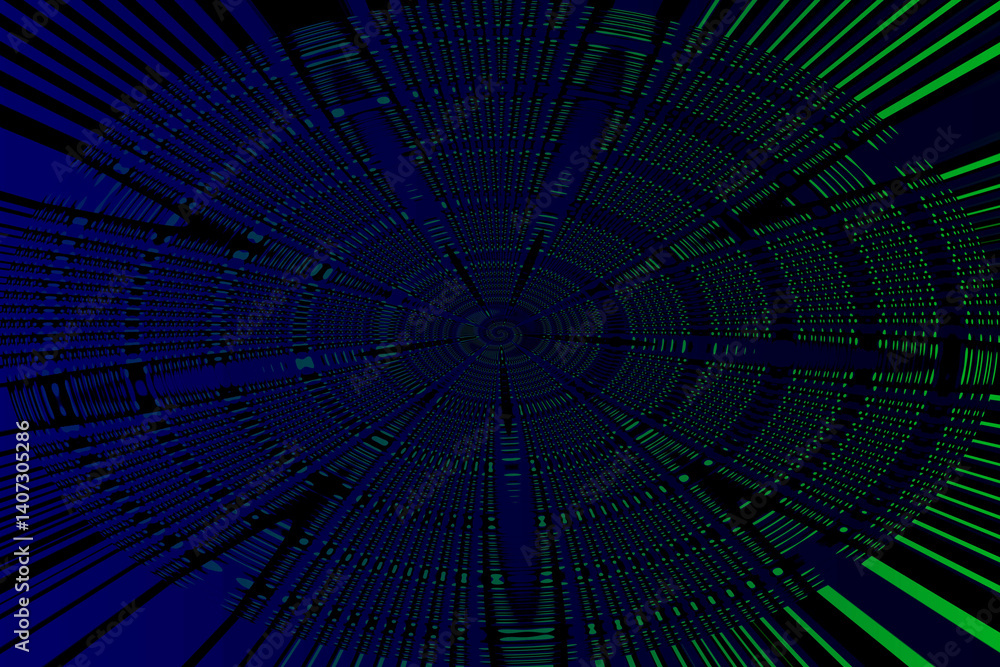 Fototapeta premium Abstraktes dynamisches futuristisches digitales Kunstwerk ohne Mithilfe von 