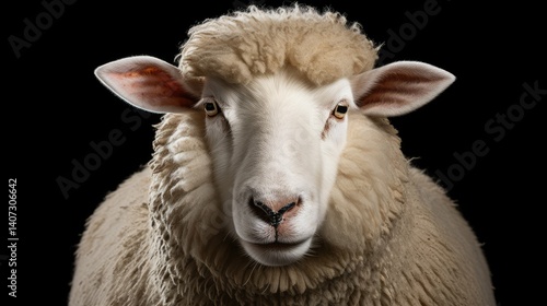 Obraz na płótnie portrait sheep isolated on white w salonie