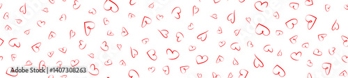 Red heart seamless pattern