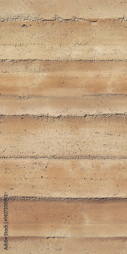 seamless rammed earth clay texture tile top view natural red brown layers wall ground for surface mapping architecture game design 2d flat