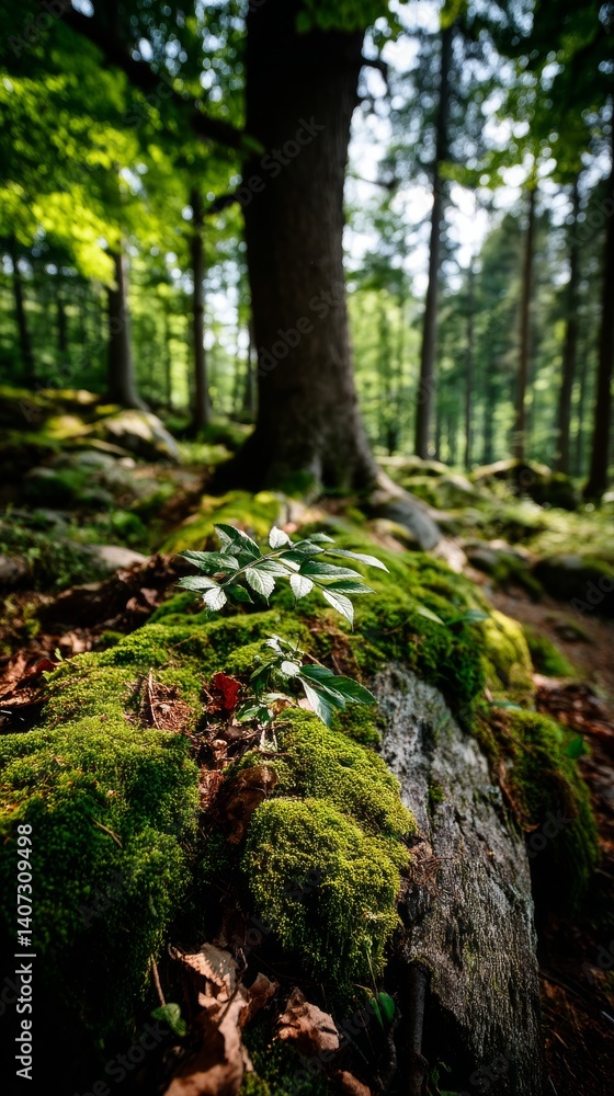 Lush Green Moss Covering Forest Floor Enchanted Woodlands Nature Photography Springtime Serenity Ground Level Perspective Tranquil Atmosphere Lush Green Moss Covering Forest Floor Enchanted Woodlands Nature Photography Springtime Serenity Ground Level Perspective Tranquil Atmosphere