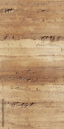 seamless rammed earth clay texture tile top view natural red brown layers wall ground for surface mapping architecture game design 2d flat