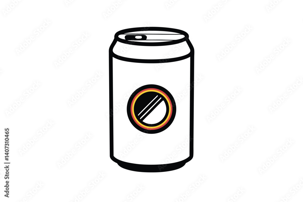 Simple And Sleek Soda Can Vector Illustration Featuring Minimalist Design And Bold Outlines With Creative Logo Simple And Sleek Soda Can Vector Illustration Featuring Minimalist Design And Bold Outlines With Creative Logo