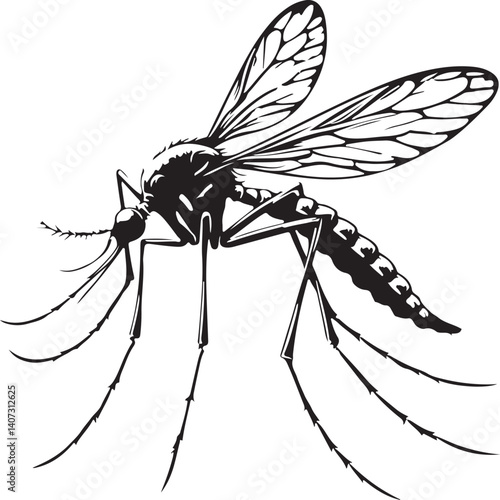 A silhouette mosquito vector design