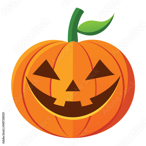 Halloween jack-o'-lanterns isolated clipart on white background