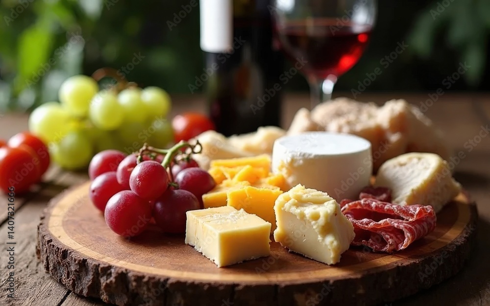 Perfect dinner with wine and appetizers: cheeses, grapes, bread, cold cuts. Cozy ambiance, depth of field. Perfect dinner with wine and appetizers: cheeses, grapes, bread, cold cuts. Cozy ambiance, depth of field.