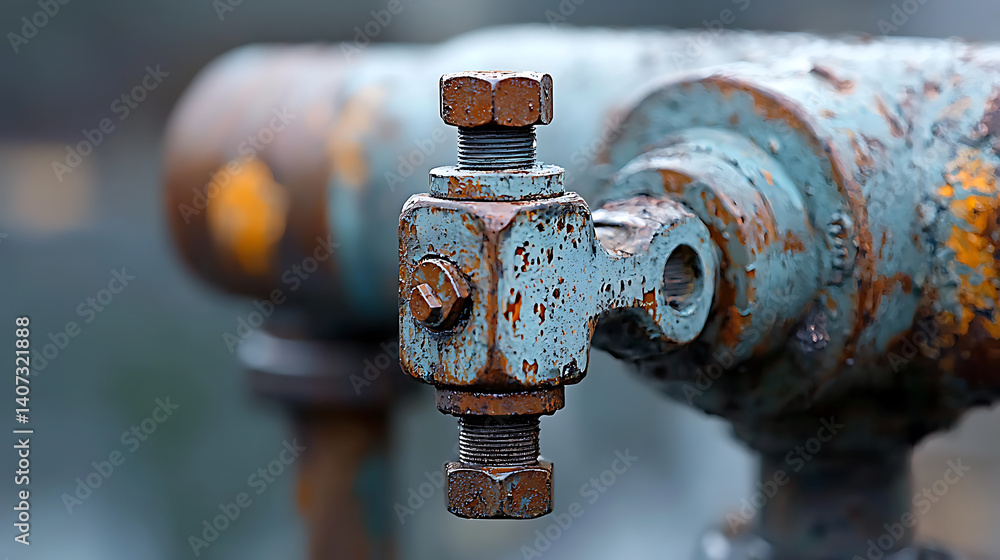 Industrial equipment pipe manufacturing facility close-up image urban environment focused view mechanical concept Industrial equipment pipe manufacturing facility close-up image urban environment focused view mechanical concept