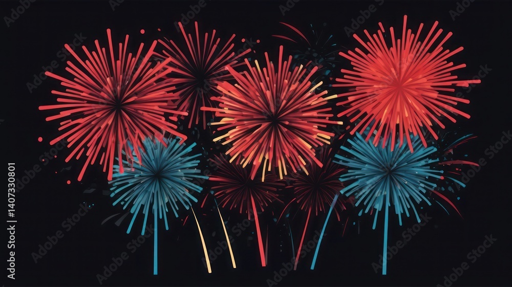 Fototapeta premium fireworks in the night sky