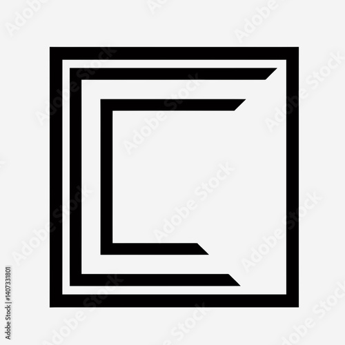 Picture Frame Corner Silhouettes in black on a white background