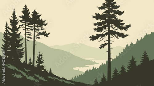 Minimalist forest view of the Olympic Peninsula – Washington

