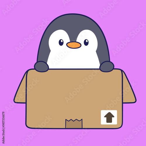cute and adorable penguin character cartoon