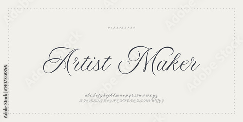 Hand drawn vector alphabet. Modern monoline signature script font. Elegant Signature Font. Best Alphabet Beautiful Calligraphy Signature Font