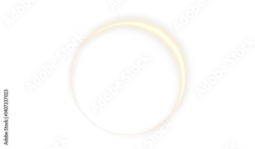 PNG futuristic sphere with golden shine, neon flash and electric glow on transparent circle, brilliant spark and vector background, bright PNG light effect with magic frame in abstract modern design.