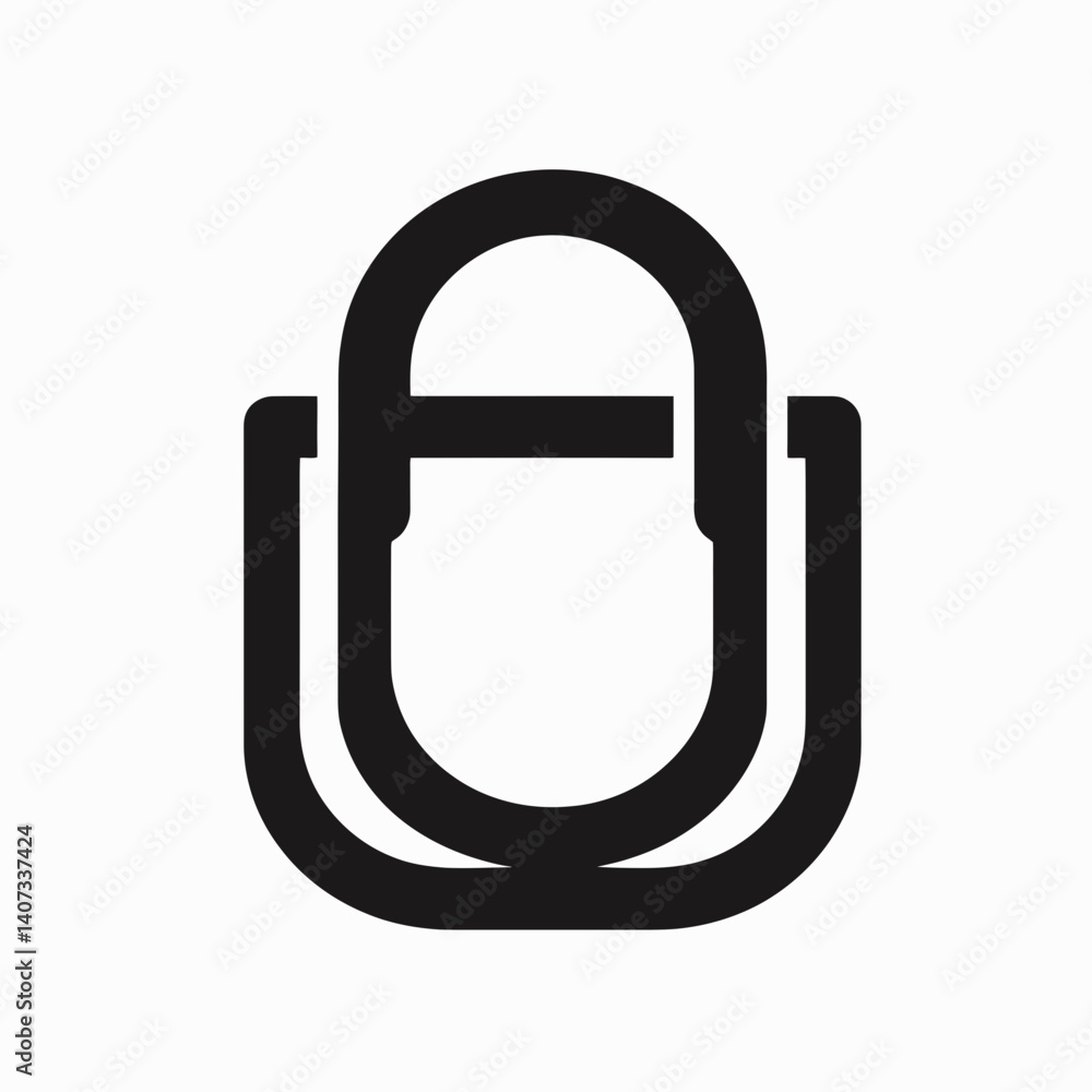 Plastic Bag Handle Silhouettes in black on a white background Plastic Bag Handle Silhouettes in black on a white background