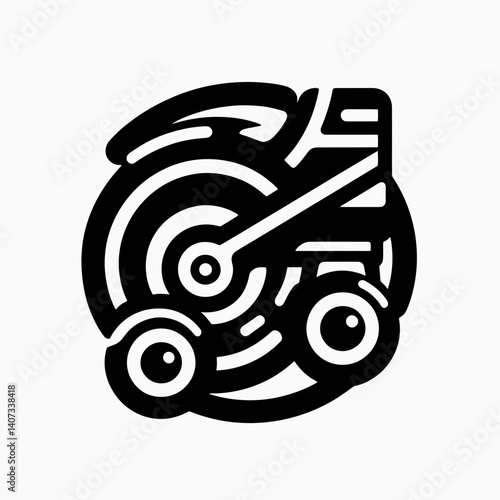 Roller Skate Wheel Silhouettes in black on a white background