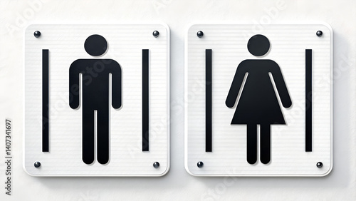 Male and Female Toilet Sign Illustration