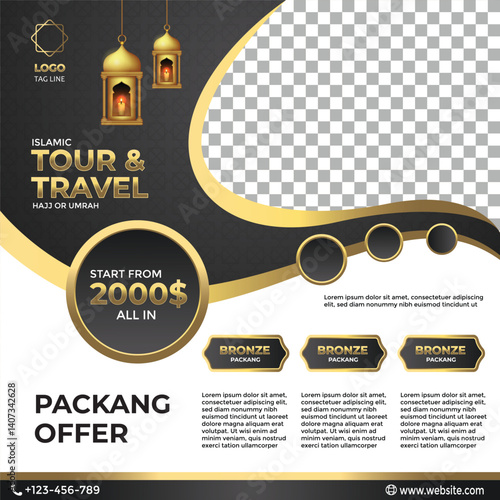 Tour and travel hajj or umrah poster