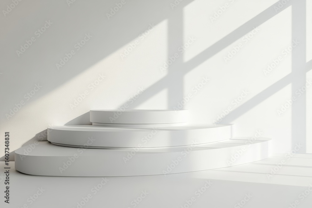 custom made wallpaper toronto digitalProduct Podium - White Oblong Podiums, White Background. 3D Illustration