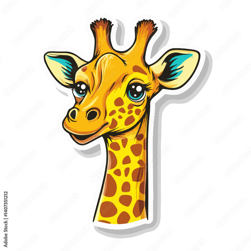 Obraz premium giraffe, animal, vector, transparent background