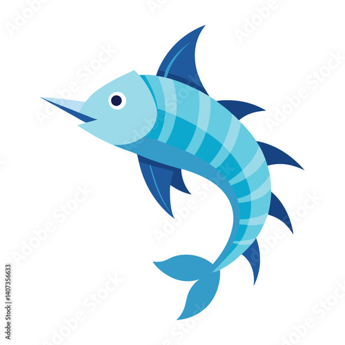: icefish on white background