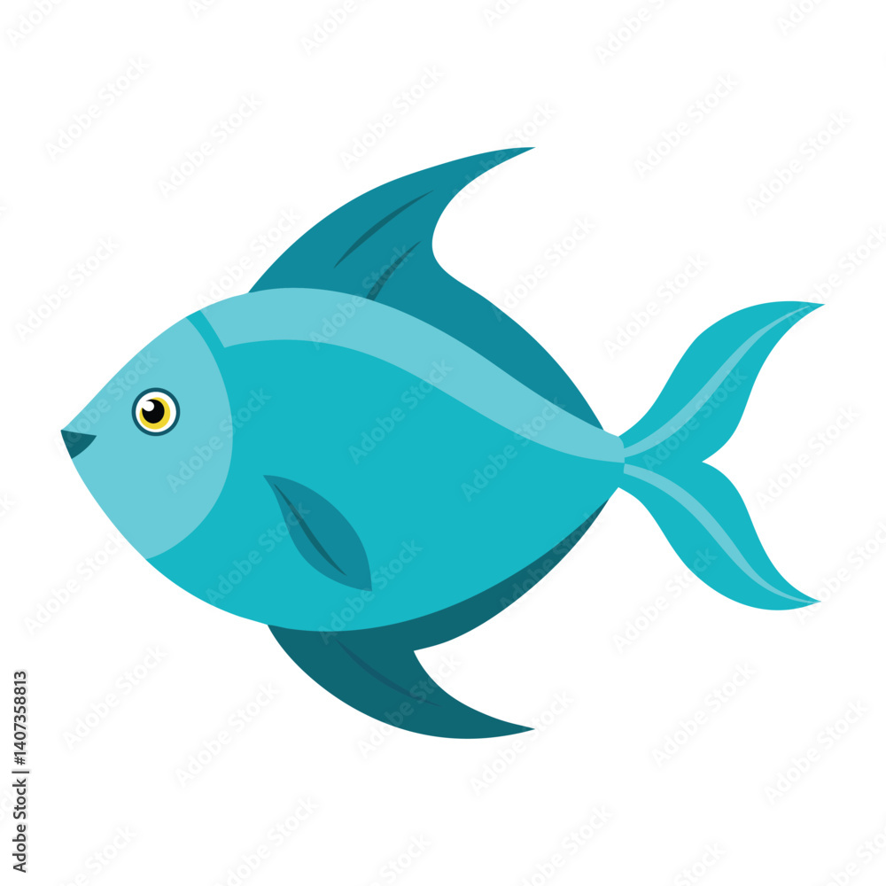 Obraz premium platy fish on white background.