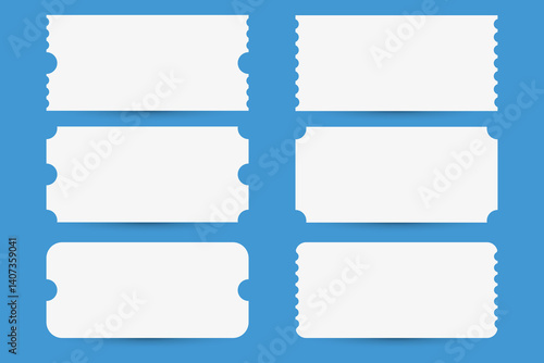 set of empty tickets