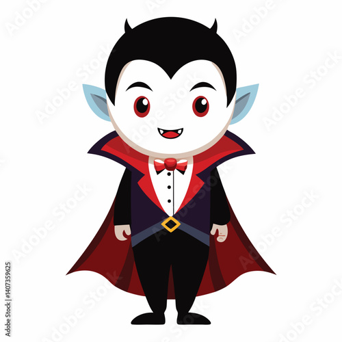 Halloween vampires isolated clipart on white background