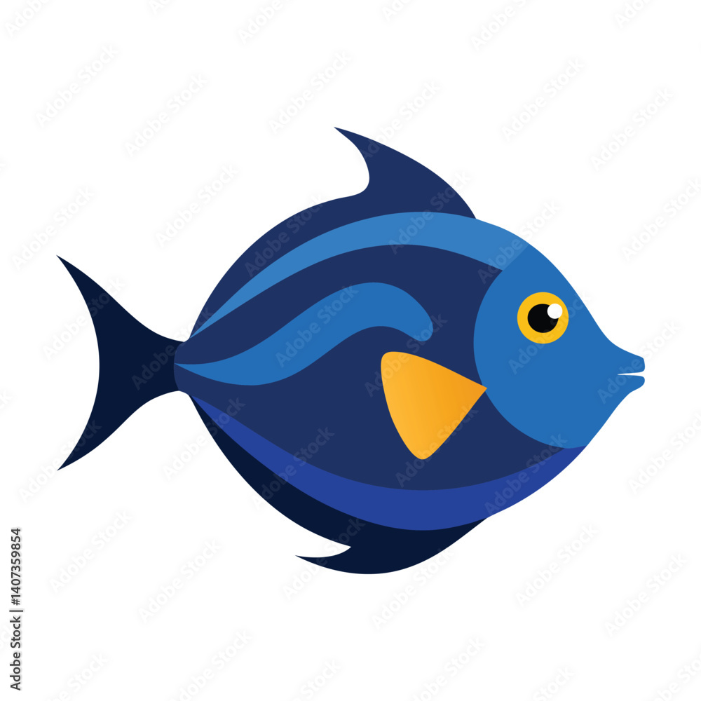 Obraz premium surgeonfish on white background.