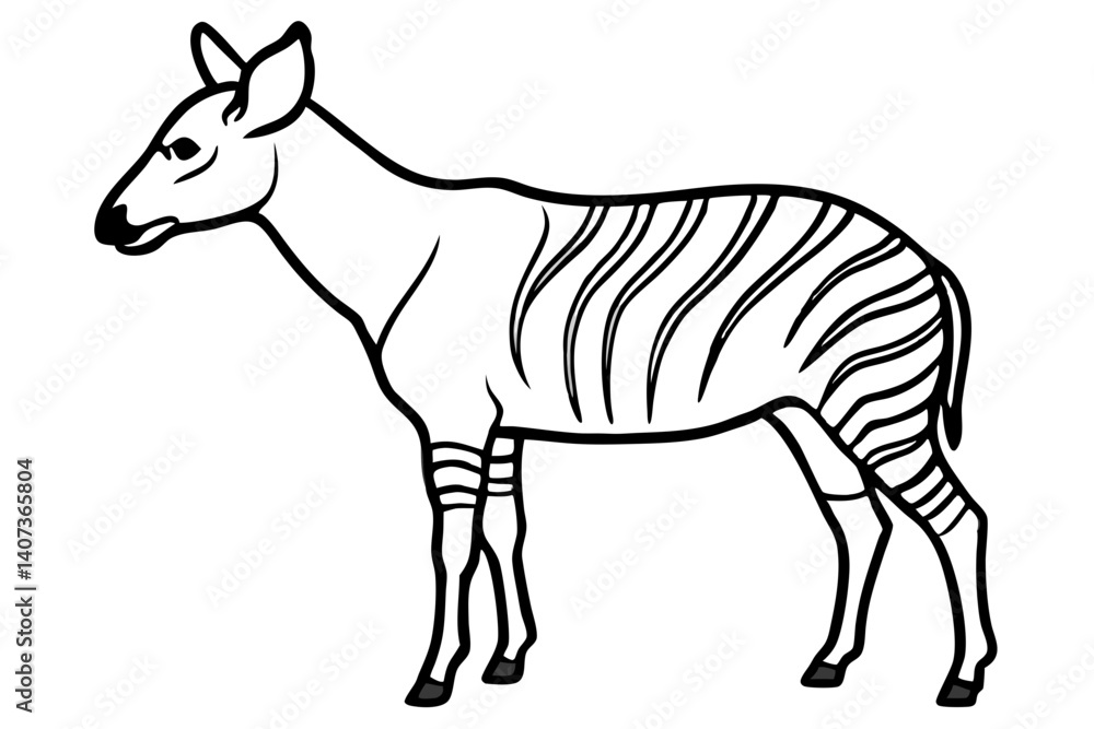 Fototapeta premium Okapi Elegance