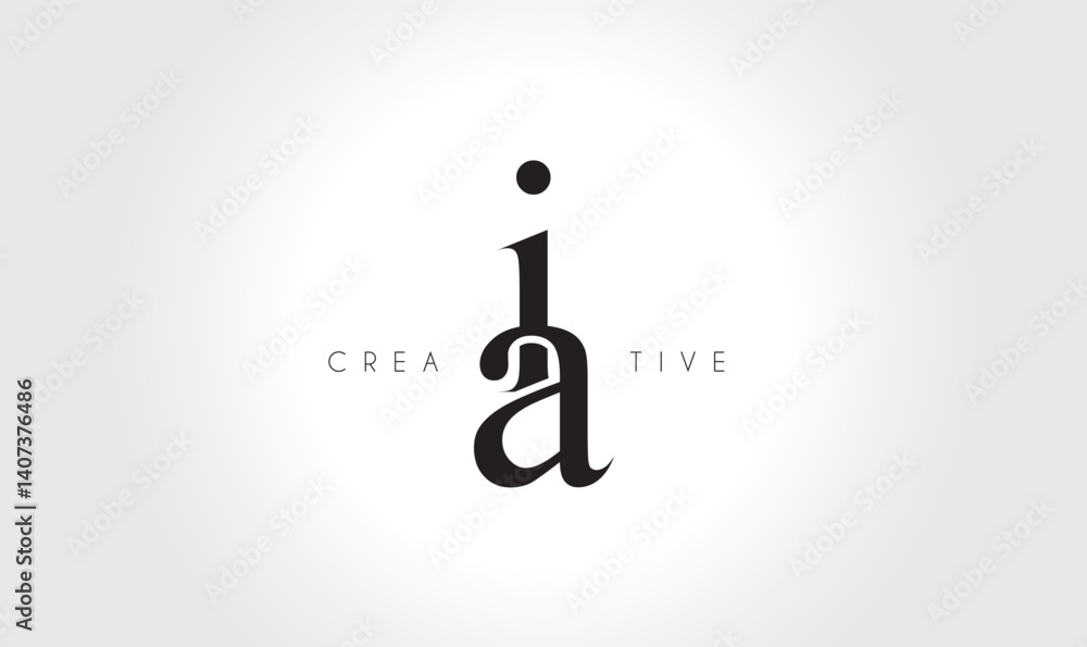 ia letters Creative Monogram Logo Concept ia letters Creative Monogram Logo Concept