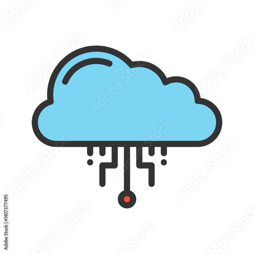 Cloud icon vector image. Suitable for mobile apps, web apps and print media.