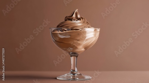 Wallpaper Mural a chocolate ice cream swirl in a glass. Torontodigital.ca