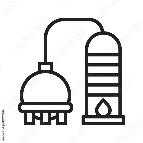 Distillation icon vector image. Suitable for mobile apps, web apps and print media.