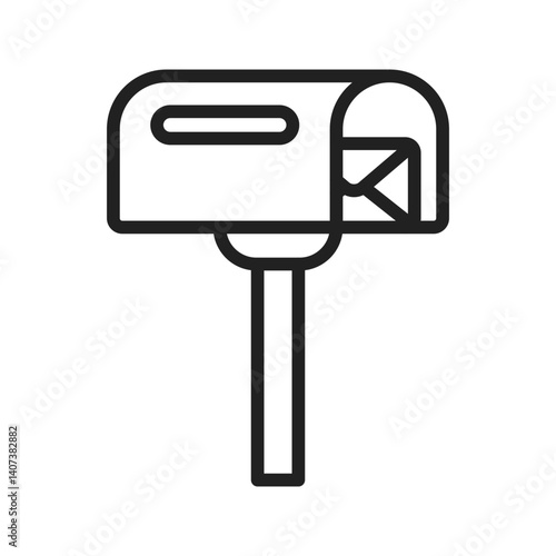 Mailbox icon vector image. Suitable for mobile apps, web apps and print media.