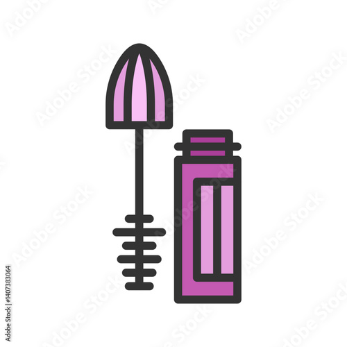 Mascara icon vector image. Suitable for mobile apps, web apps and print media.