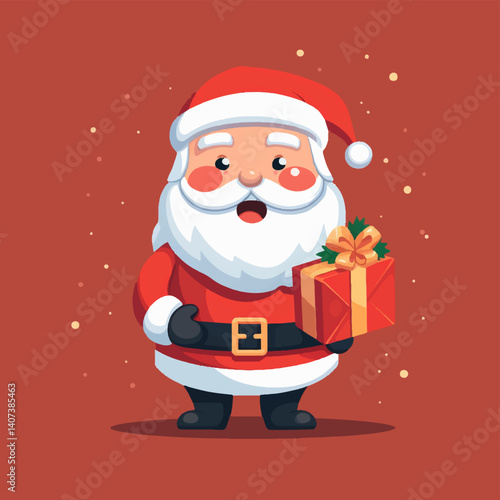 Character Santa Claus mascot logo
