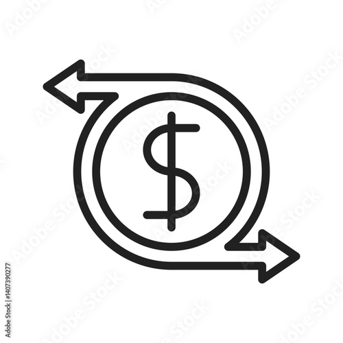 Refinancing icon vector image. Suitable for mobile apps, web apps and print media.