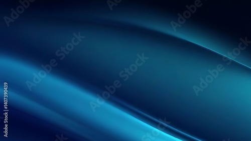 Abstract Blue Gradient Background: Smooth Curves and Dynamic Flow