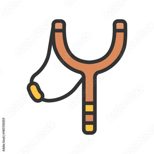Slingshot icon vector image. Suitable for mobile apps, web apps and print media.