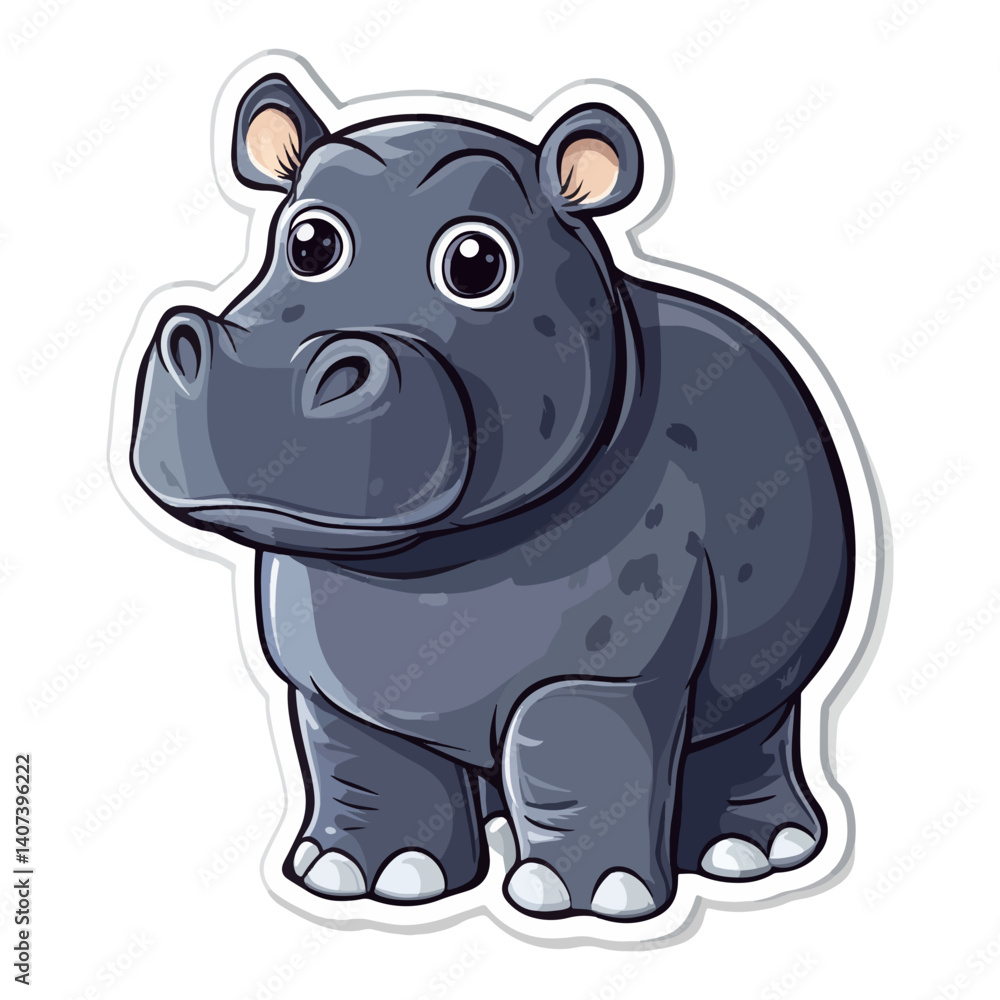 Fototapeta premium hippopotamus, animal, vector, transparent background